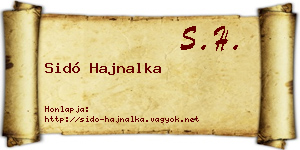 Sidó Hajnalka névjegykártya