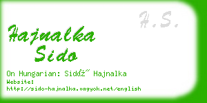 hajnalka sido business card